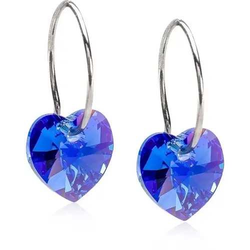 Blomdahl Natural Titanium Heart 10 mm  Sapphire