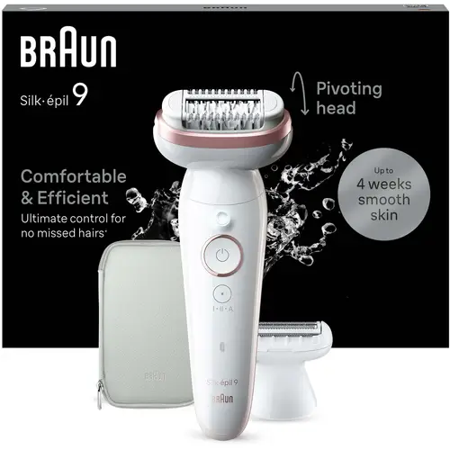 Braun Silk-épil 9 Epilator For Easy Hair Removal Lasting Smooth S