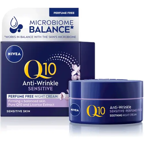 NIVEA Q10 Nattkräm Q10 Sensitive Perfume Free Night Cream 50 ml