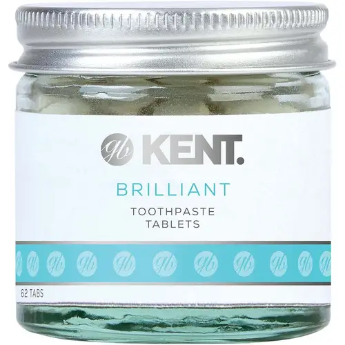 Kent Brushes Kent Oral Care BRILLIANT 62 Toothpaste Tablets Jar