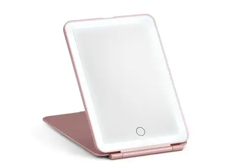 UNIQ Travel Foldbart Genopladeligt LED Spejl | Pink