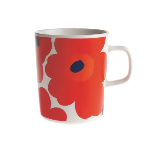 Marimekko Unikko krus 25 cl rød-hvid