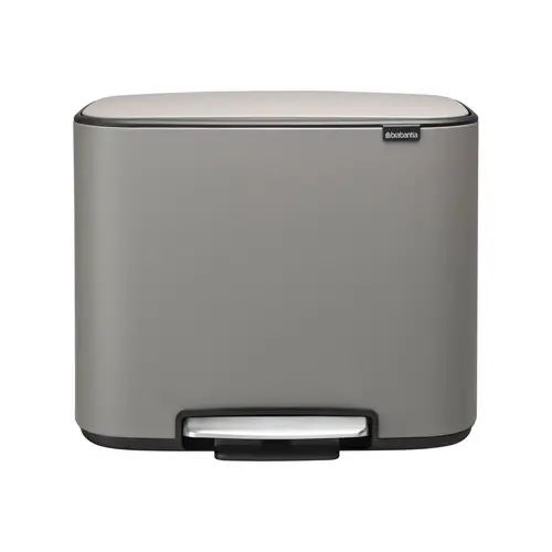 Brabantia Bo pedalspand 3x11 l mineral concrete grey