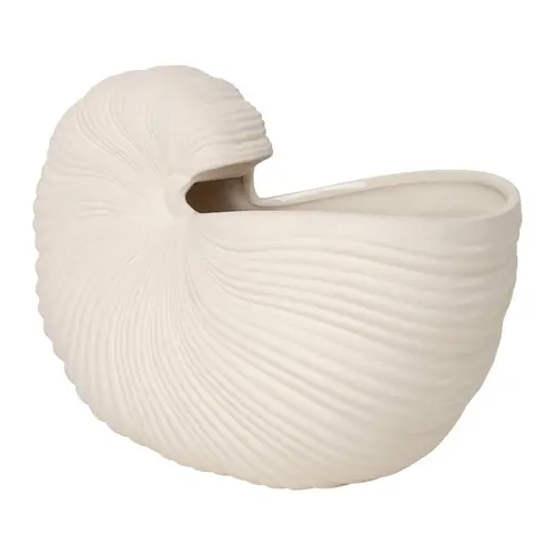 ferm LIVING Shell krukke Off white