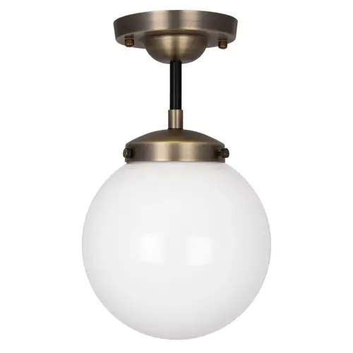 Globen Lighting Alley plafond IP44 Antikmessing/Hvid