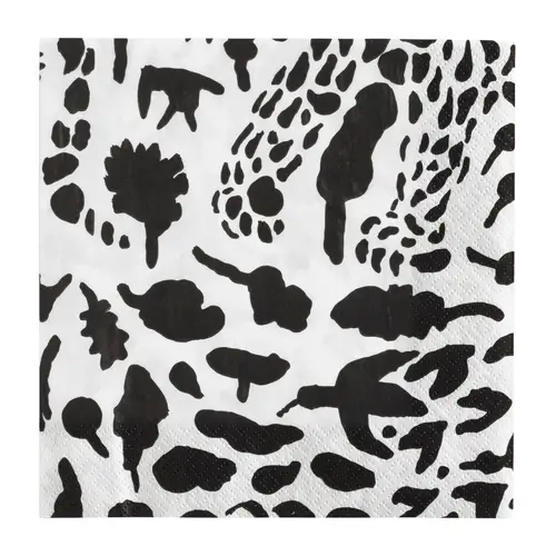 Iittala Oiva Toikka Cheetah serviet 20-pak Sort/Hvid