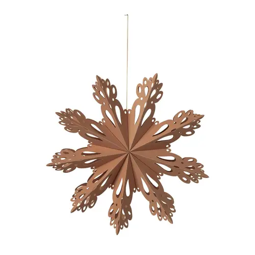 Broste Copenhagen Snowflake juledekoration Indian tan Ø30 cm