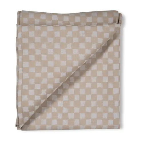 Byon Checked borddug 150x250 cm Beige