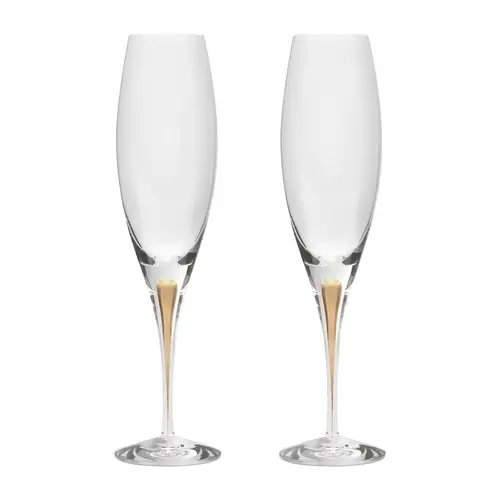 Orrefors Intermezzo champagneglas 26 cl 2-pak Guld