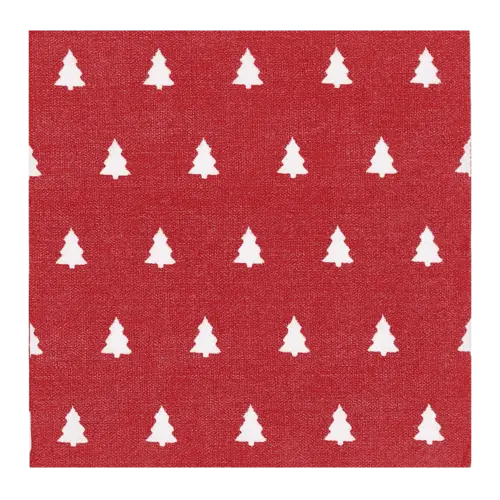 Scandi Essentials Linen trees serviet 33x33 cm 20-pak Red