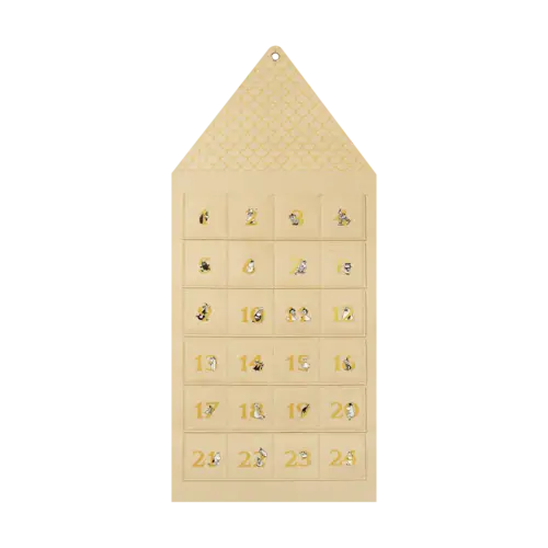 Muurla Moominhouse julekalender 45x100 cm Beige