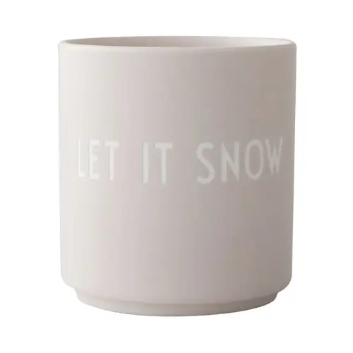 Design Letters Design Letters favoritkop 25 cl Let it snow-pastel beige