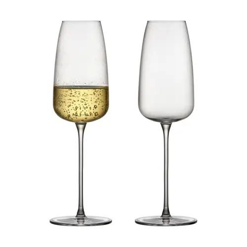 Lyngby Glas Veneto champagneglas 36 cl 2-pak Clear