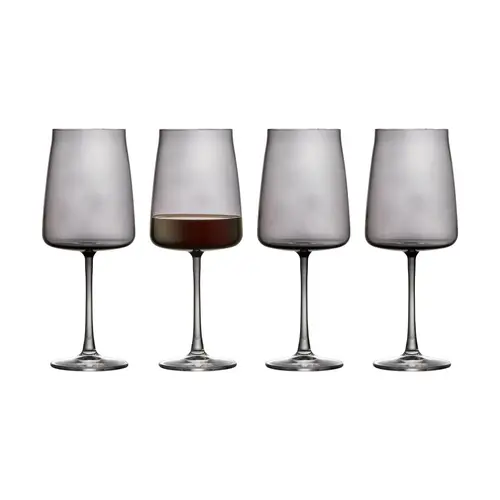 Lyngby Glas Zero rødvinsglas 54 cl 4-pak Smoke