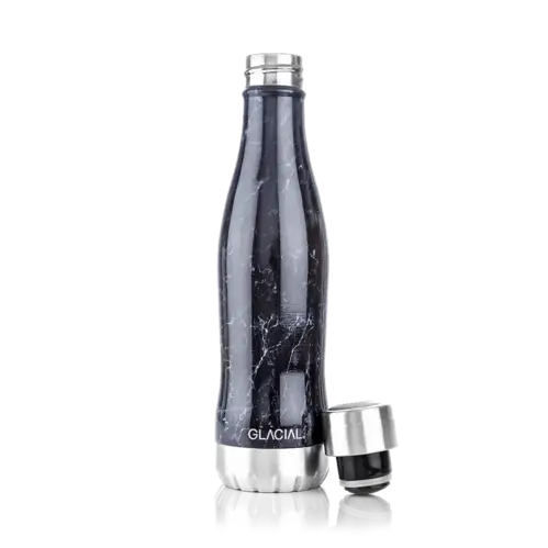 Glacial Glacial vandflaske 400 ml Black marble