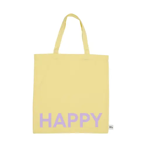 Design Letters Design Letters Tote bag taske Yellow-pink