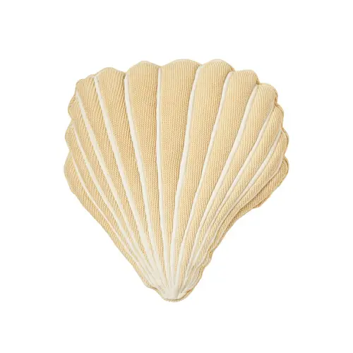 Broste Copenhagen Pude Seashell bomuld Gul