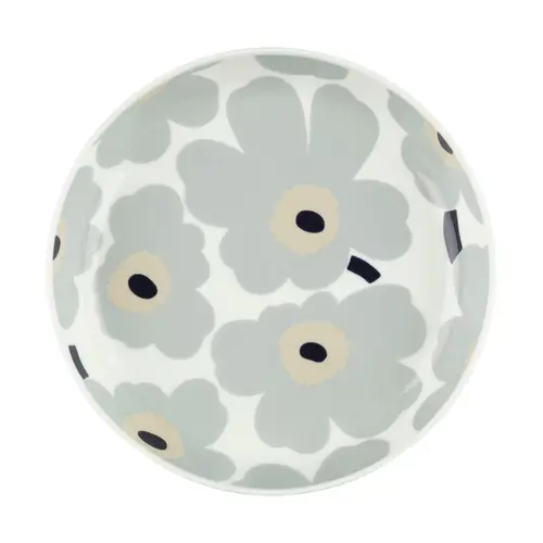 Marimekko Unikko tallerken Ø20,5 cm White-light grey-sand-dark blue