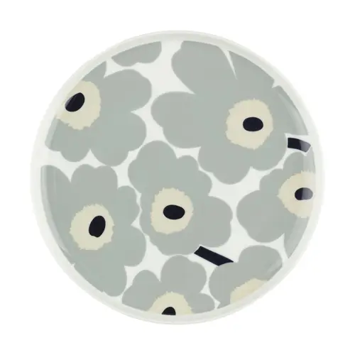 Marimekko Unikko tallerken Ø25 cm White-light grey-sand-dark blue