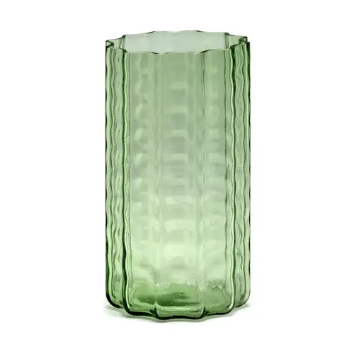 Serax Waves 01 vase 21 cm Green-clear