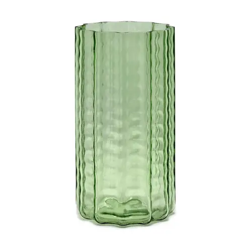 Serax Waves 02 vase 28 cm Green-clear