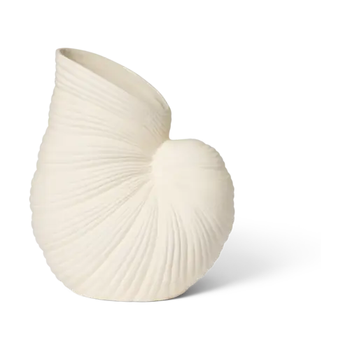 ferm LIVING Shell vase Off white