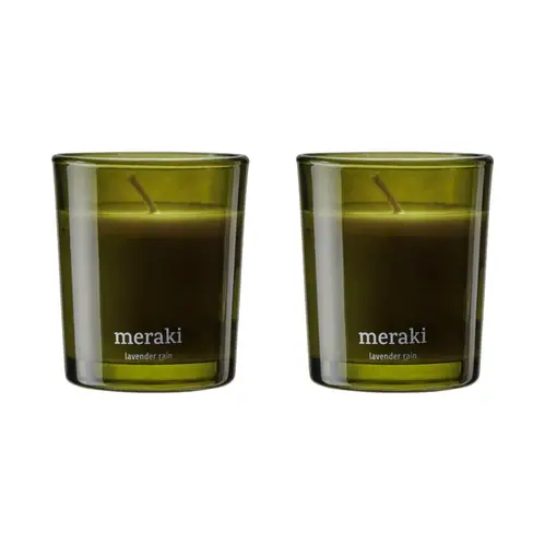 Meraki Meraki duftlys 12 timer 2-pak Lavender rain