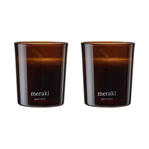 Meraki Meraki duftlys 12 timer 2-pak Warm tonka