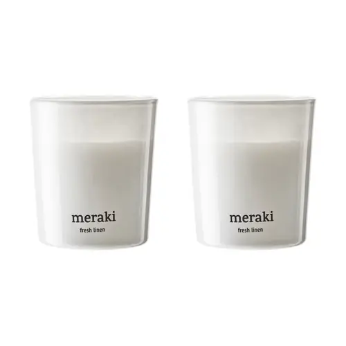 Meraki Meraki duftlys 12 timer 2-pak Fresh Linen