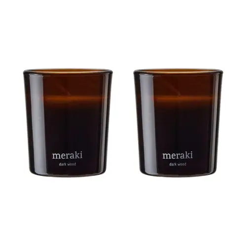 Meraki Meraki duftlys 12 timer 2-pak Dark wood