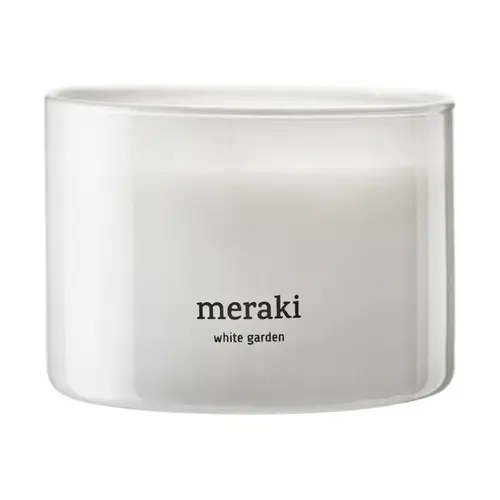 Meraki Meraki duftlys, 60 timer White garden