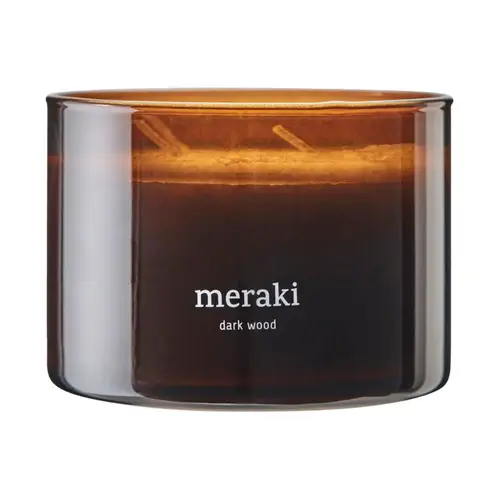 Meraki Meraki duftlys, 60 timer Dark wood