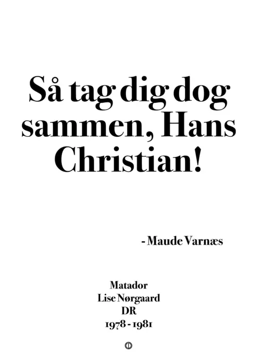 Så tag dig dog sammen