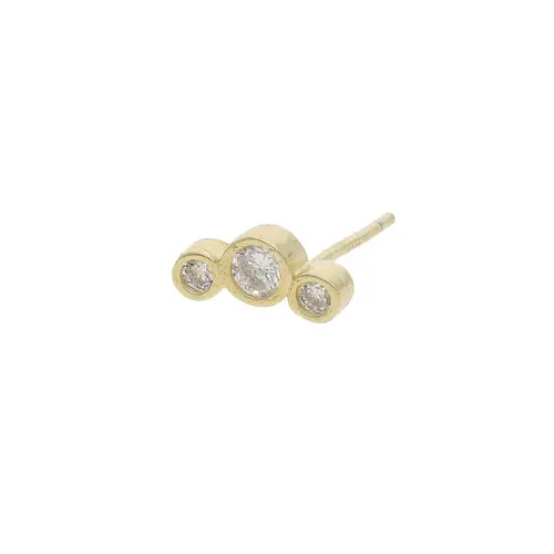 Nuni Copenhagen Lucy Ørering Single 18 kt. Forgyldt Sølv A1347 - Dame - 925 sterling silver