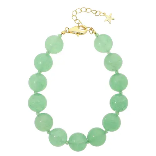 Nuni Copenhagen Jasmin Armbånd 24 kt. Forgyldt Sølv A3118-Green - Dame - 925 sterling silver