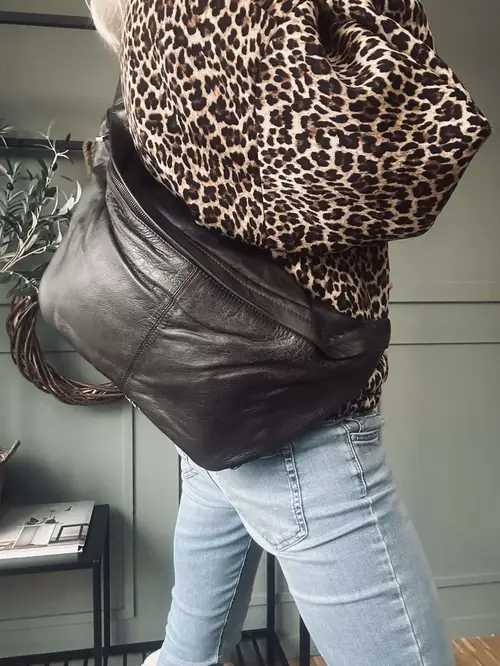 Cool Buffy XL Bumbag i smørblødt læder - Brown