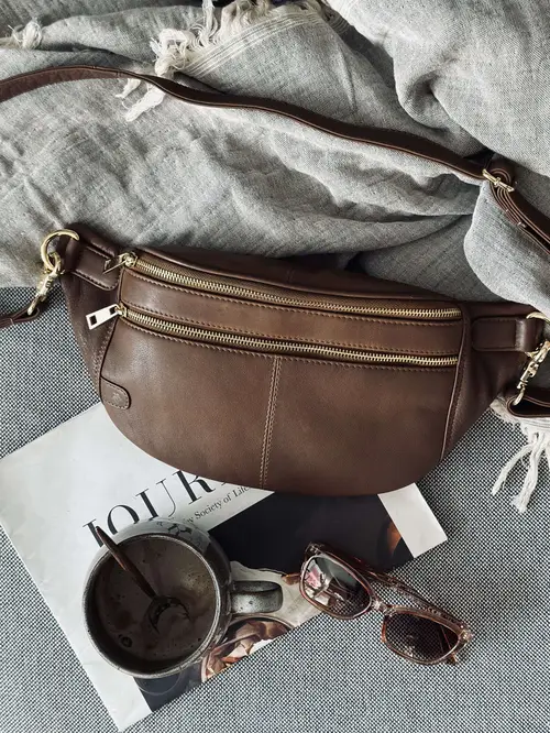 Bumbag Astrid - Coffee / Gold - Str. XL