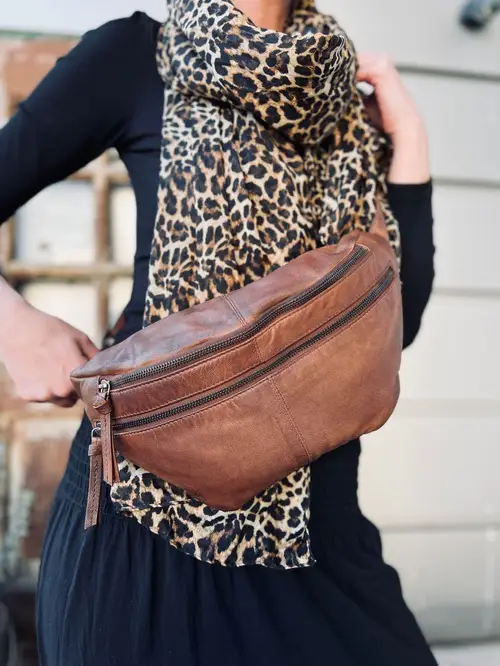 Bumbag LOCK - Dark cognac  - Str. 117