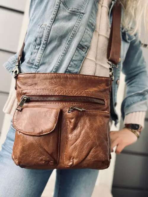 Crossbody CHESTNUT - Ultra blød