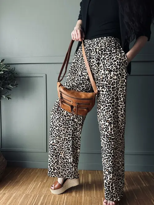 Bukser Leopard Print - Str. S/M Materiale: leopard