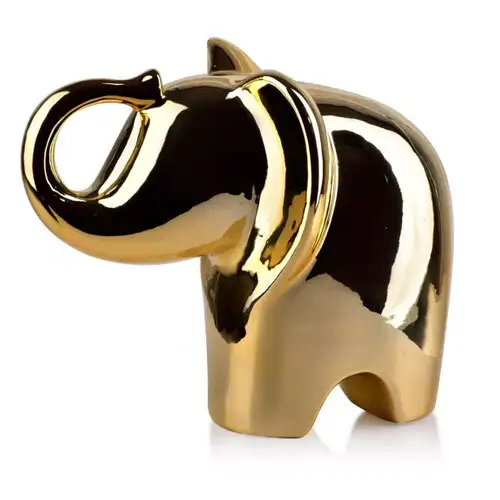 Mia elefant figur - Guld | 15,5 x 12 x 20 cm.