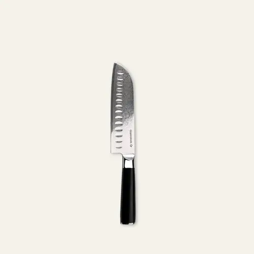 Gastrotools Santoku Kokkekniv - Japansk Damaskus Stål - 18 cm - 67 Lag - VG10 Kerne - Sort