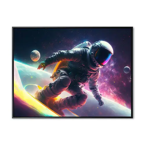 Spaceman Surf - 90x120 cm - Sort svæveramme