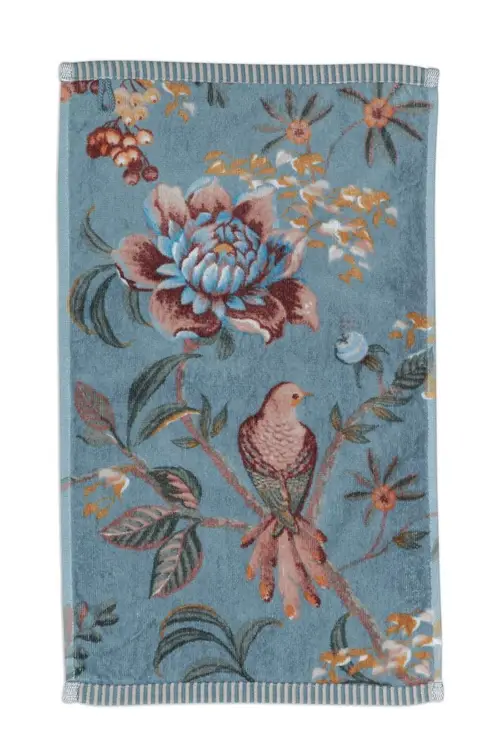 PIP Studio Håndklæde Secret Garden Blue 30x50