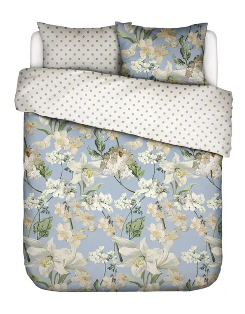 Essenza Rosalee Blue-200 x 200 cm & 2 stk. puder 60 x 63 cm