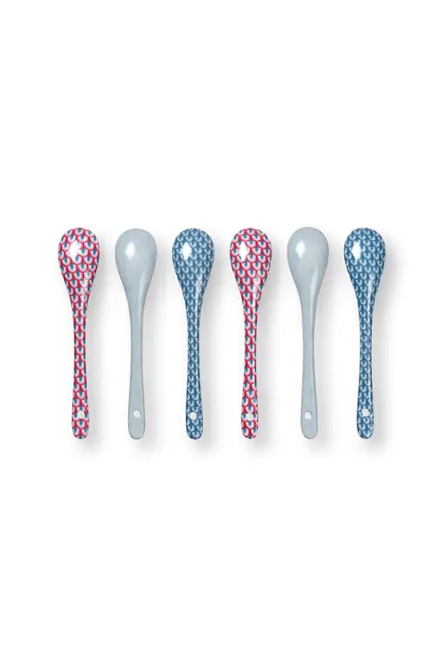 Giftset Teaspoons Oriental Flower Festival Blue 13cm