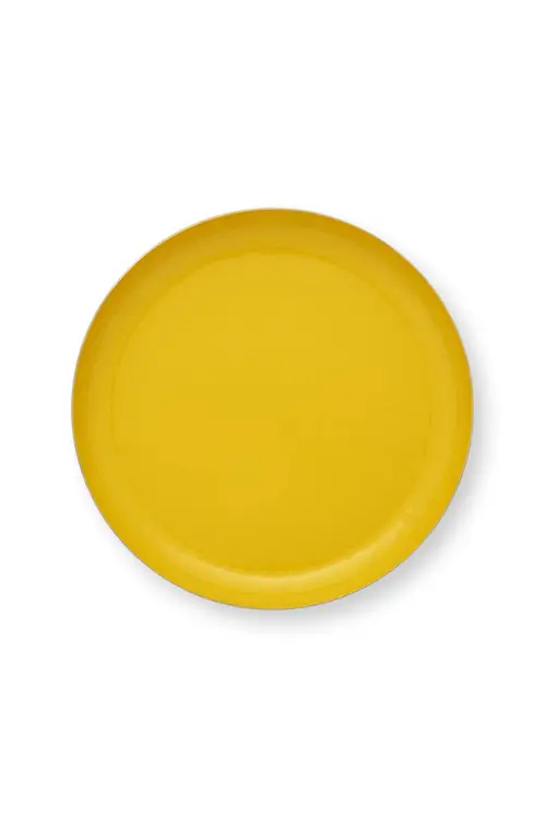 Tray Enamelled Yellow 30cm