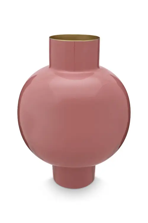 Vase Metal Large Old Pink 31.5x42cm