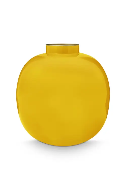 Vase Metal Yellow 23cm