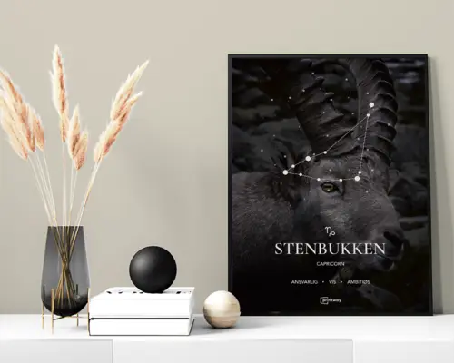 Stenbukken Stjernetegn Plakat Motiv 60×84 cm (A1)